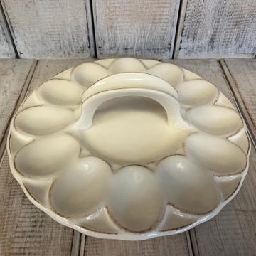 Servírovací talíř na vajíčka porcelánový