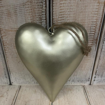 Srdce kovové zlaté 3D