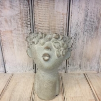 Květináč betonová hlava - malá