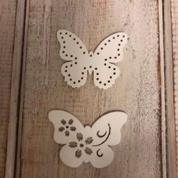 Dřevěný bílý motýlek - 2 druhy