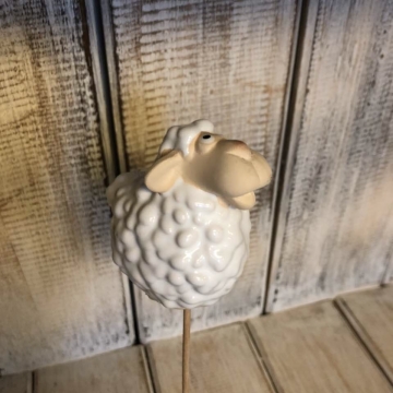 Keramická ovečka-zápich
