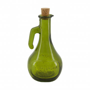 Láhev recyklované sklo s korkem- zelená