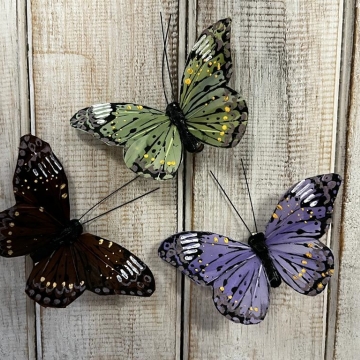 Sada motýlků - podzimní barvy tmavé