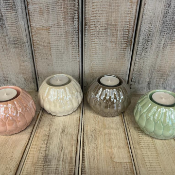 Svícen keramický na čajovou svíčku-4 barvy
