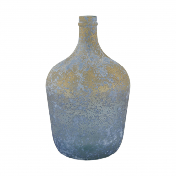 Váza recyklované sklo- modrá