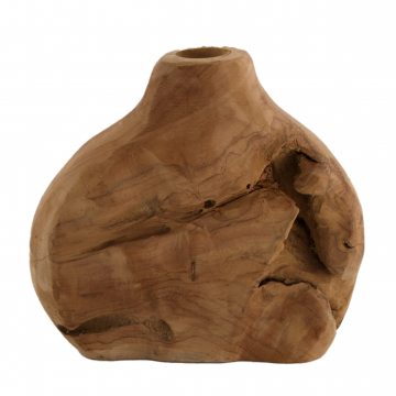 Váza z teakového dřeva natur